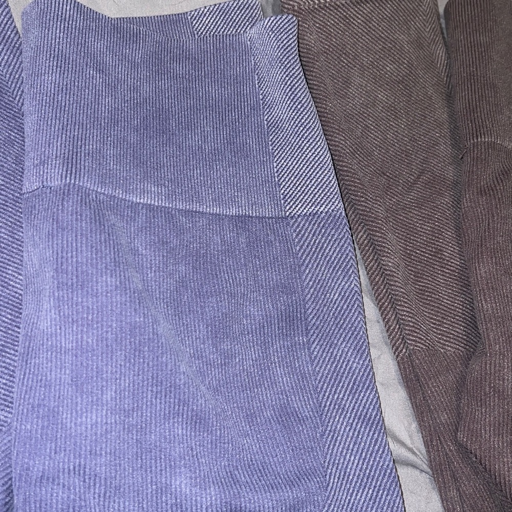 Target Purple And Brown Bundle Pair Of Ribbed Stretch Leggings - Picture 5 of 13
